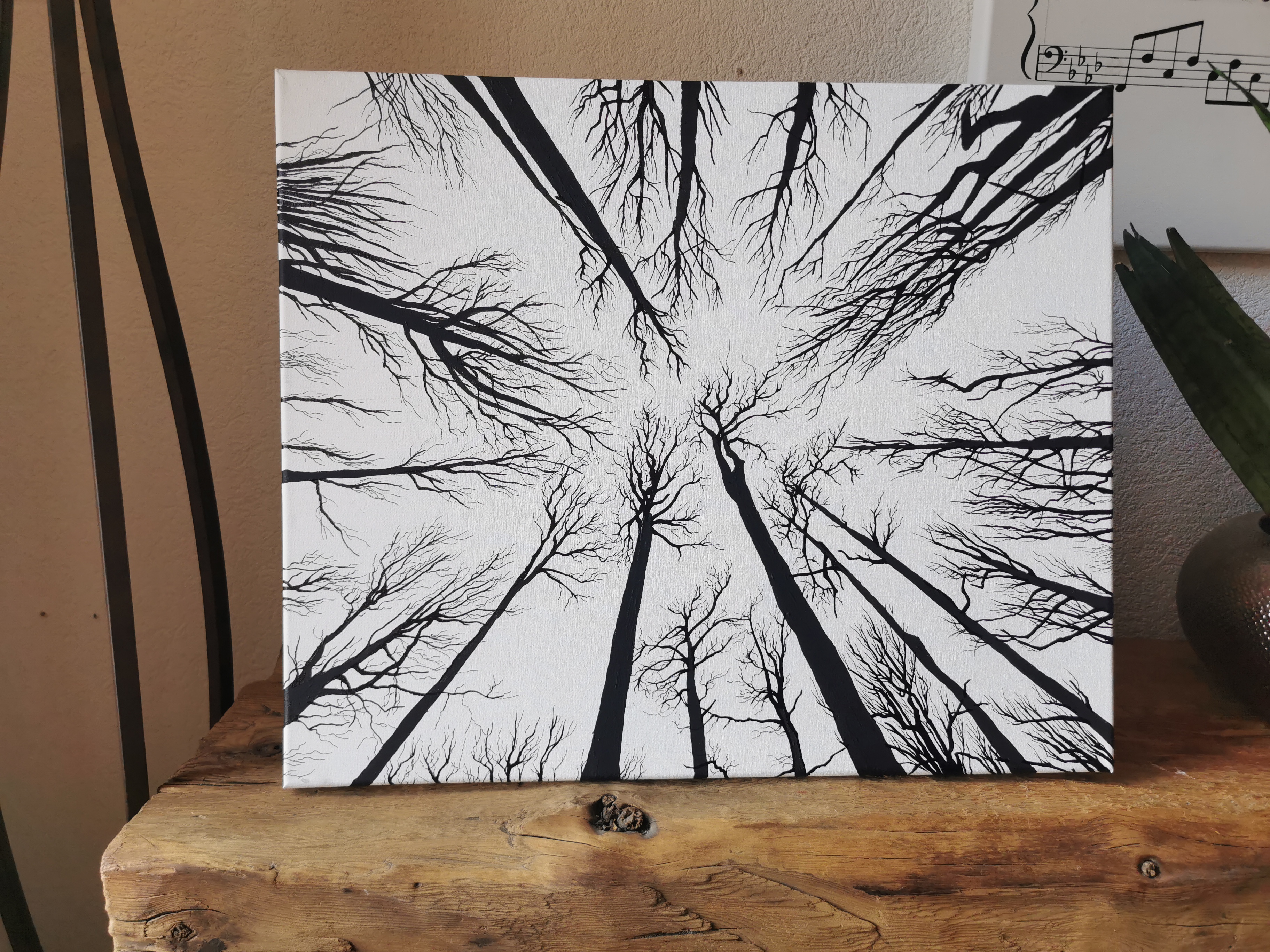 Pour B., Marker sur toile, 50 x 60 cm